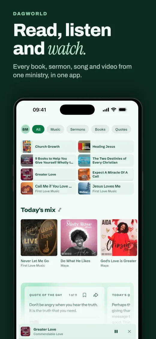 The whole catalogue on one home screen