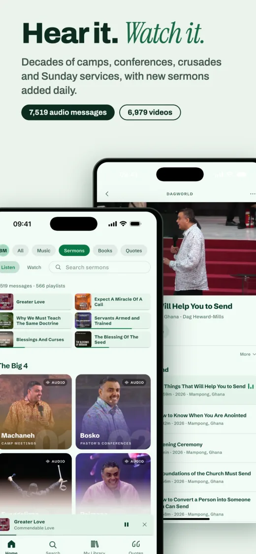 Hear it, watch it: sermons as audio and video